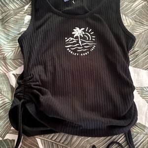 Hurley Black Ribbed Tank Top
